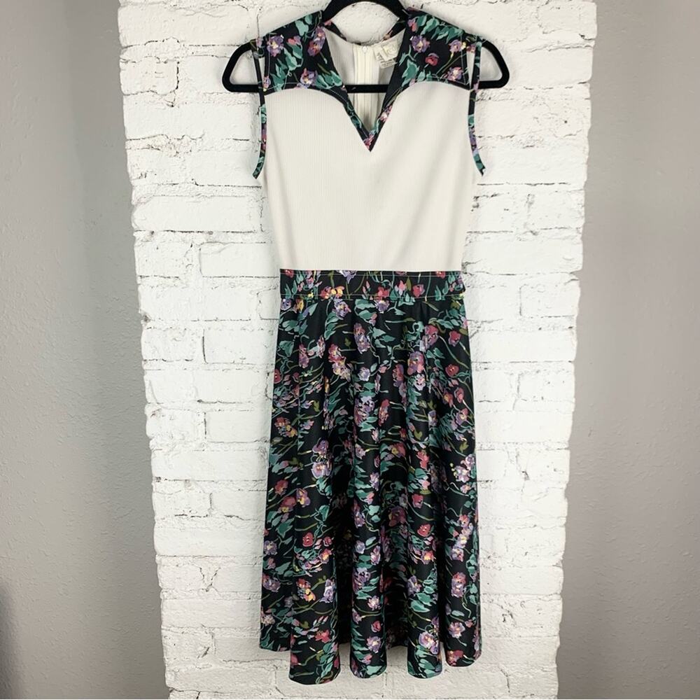 Fredericks Of Hollywood Collared Belted 80s Dress 10